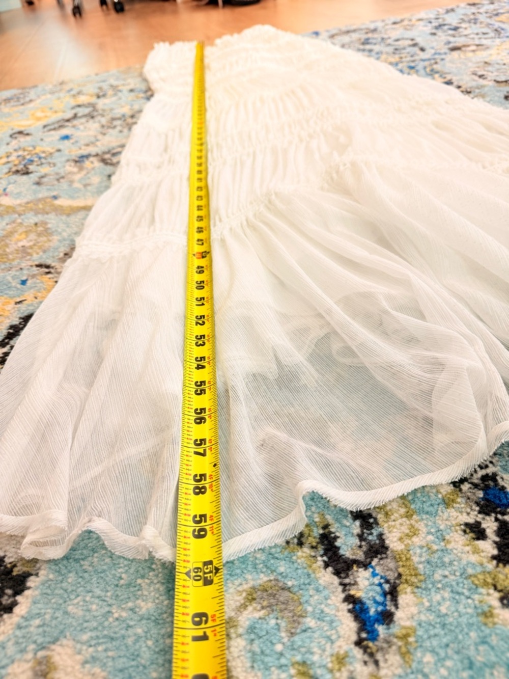 Jonathan Simkhai White Point D’Esprit Tiered Maxi Gown Size 6 - Picture 11 of 16